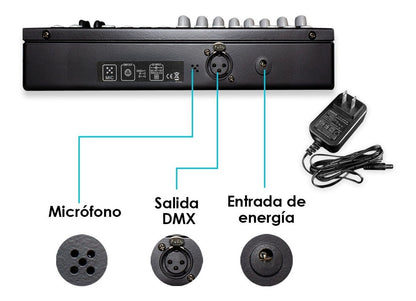 Paquete Dj 6 Cañones 18x3 + Controlador Dmx512 Steelpro