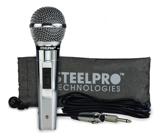 Micrófono Dinámico Profesional Xlr Steelpro Mc-1370 Plateado