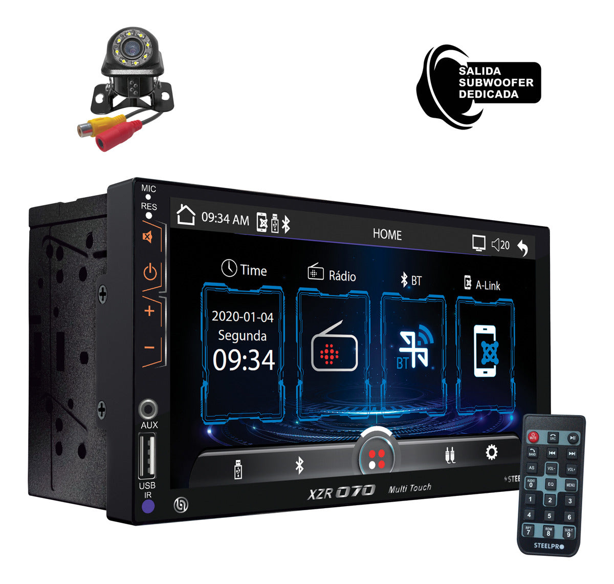 Autoestéreo Mirror Link Pantalla Táctil 7 Bluetooth Steelpro