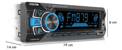 Autoestereo Bluetooth 1 Din 2usb, Sd Aux Estereo - Steelpro