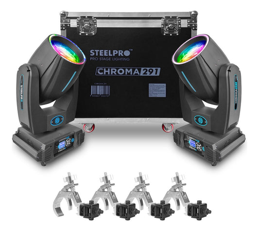 Case 2 Cabezas Moviles Led Beam 12r Rainbow+frost  Steelpro