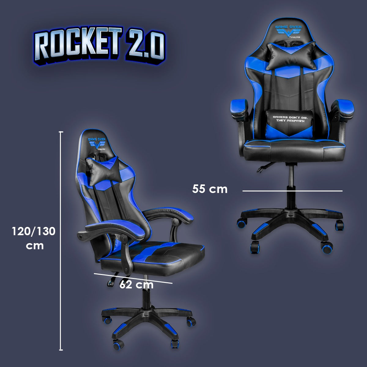 Silla Gamer Ergonómica Reclinable Rocket Game By Steelpro