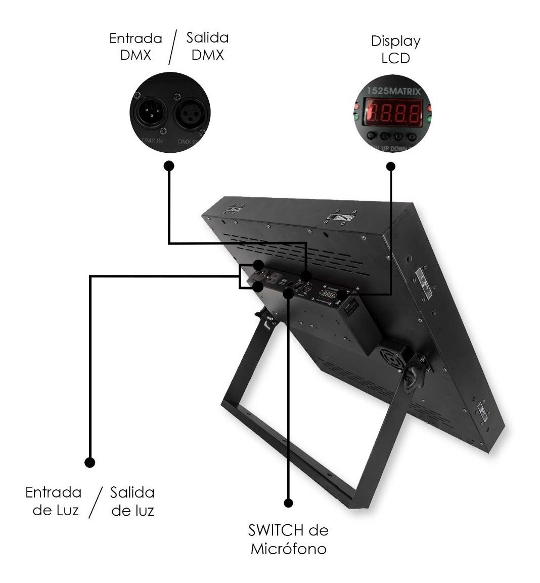 Panel Led Profesional Dj 25x15 W Rgbw 4 En 1 - Steelpro