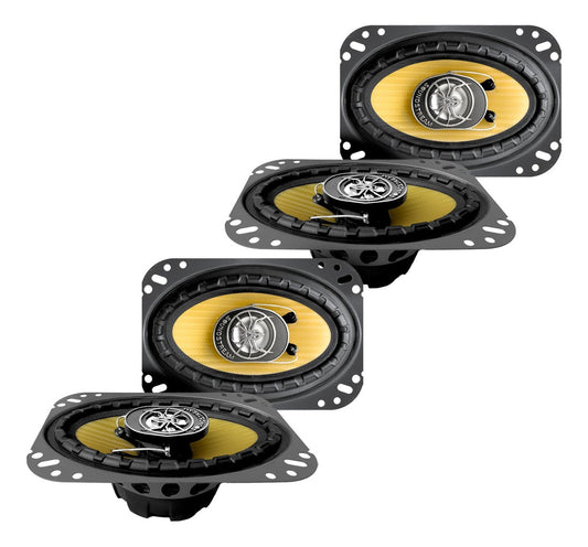 Paquete 4 Bocinas 4x6 Carbono Pro Kevlar 2 Vías Soundstream