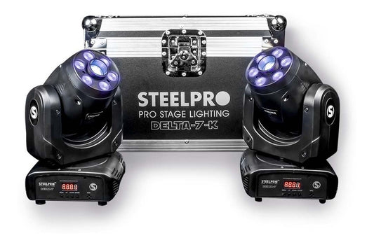 Luz De Escenario Led Cabezal Móvil Steelpro Deltra-7-k 127v Luces Color Rgbw