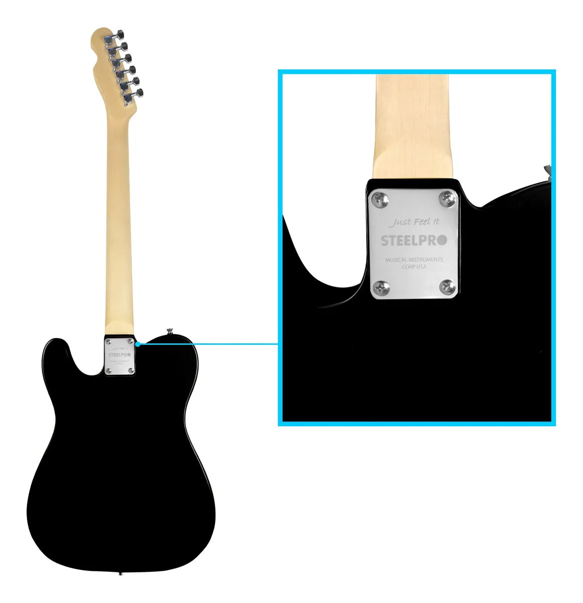 Guitarra Electrica Series Jethro By Steelpro 072lx Color CONFEDERATE FLAG Material del diapasón negro laminado Orientación de la mano Diestro.