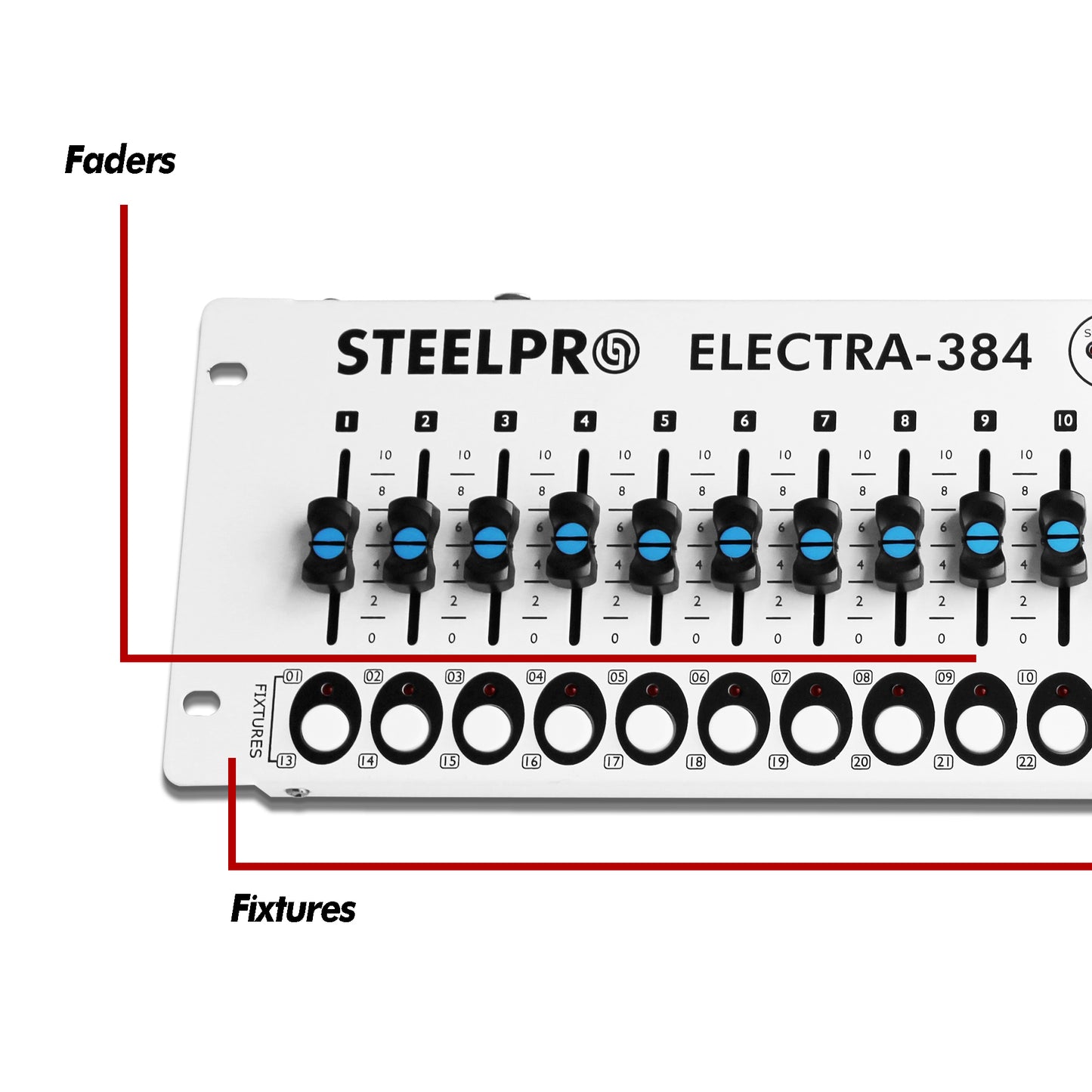 Controlador Dj Dmx 384 Canales Electra 384 By Steelpro Color Negro