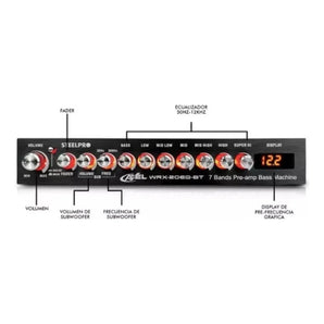 Ecualizador Pre-amp 7 Bandas+sub Bluetooth Axel By Steelpro