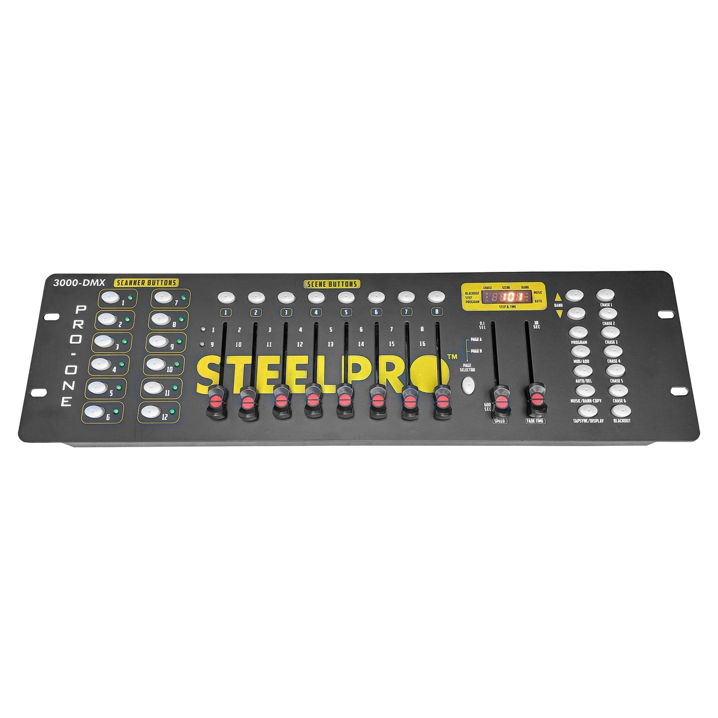 3000-DMX PRO-ONE Controlador Profesional DMX 192 Canales Steelpro