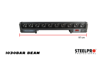 1030 BAR BEAM Steelpro – Barra LED RGBW 300W con 127 Efectos y Control DMX