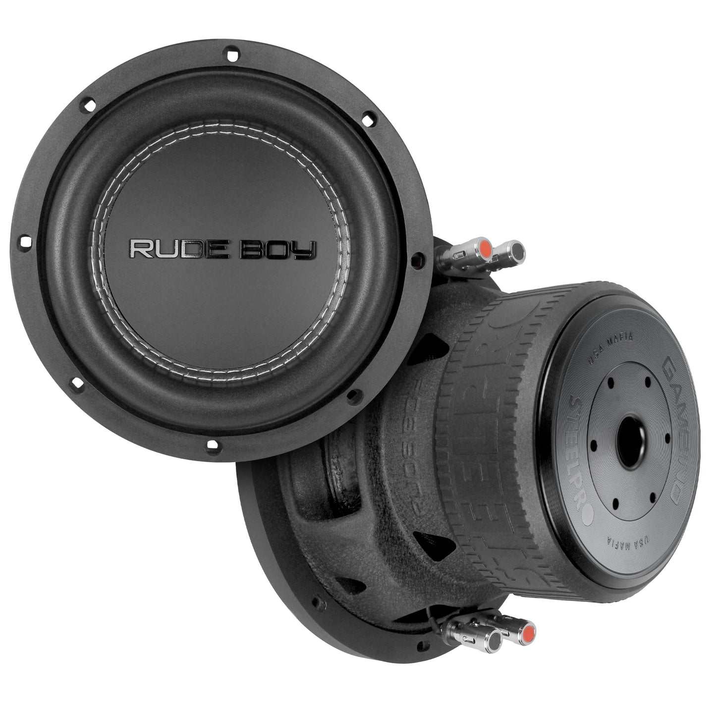 GAMBINO Subwoofer 8 PuLG Competencia 4+4 Ohm 2000W The Rude Boy by Steelpro