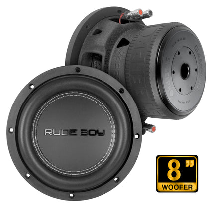 GAMBINO Subwoofer 8 PuLG Competencia 4+4 Ohm 2000W The Rude Boy by Steelpro