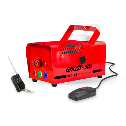 Maquina De Humo 500w Alambrica/inalambrica C/leds Steelpro Color Rojo