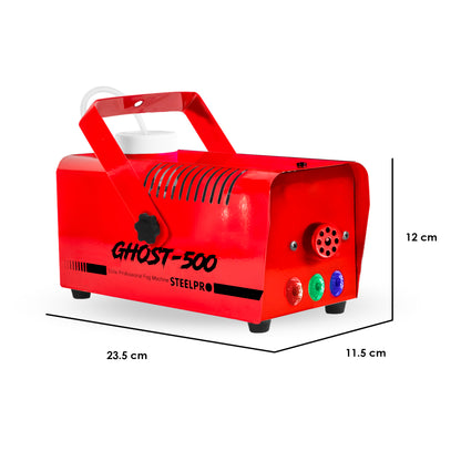 Maquina De Humo 500w Alambrica/inalambrica C/leds Steelpro Color Rojo