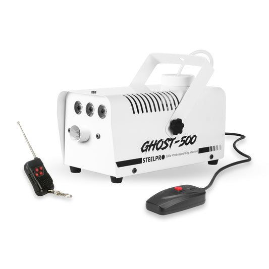 Maquina De Humo 500w Alambrica/inalambrica C/leds Steelpro Color Blanco