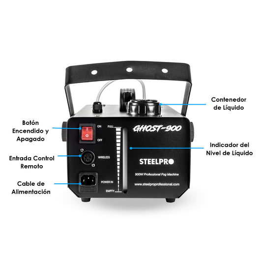 Camara De Humo 900w Steelpro Color Negro