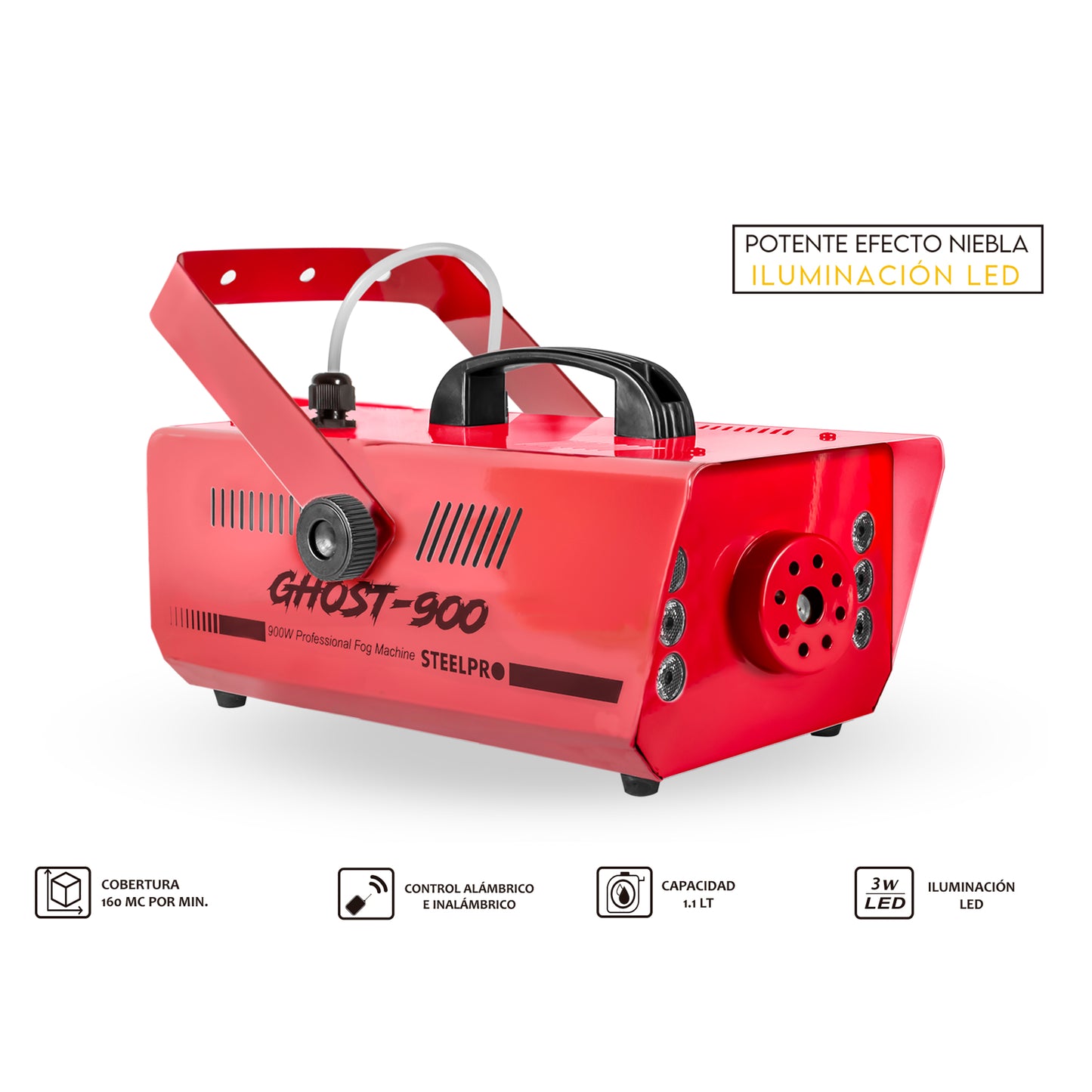Camara De Humo 900w Steelpro Color Rojo