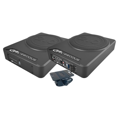 Doble Subwoofer Amplificado 10pulg Axel 2.0 By Steelpro Negro