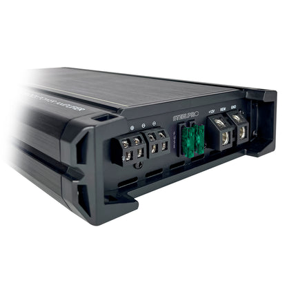 Amplificador Nano 4.1000 4 Canales Steelpro , para Bocinas/Medios Rangos , Full Range 4/2 Ohms Estable, Alto Rendimiento Open SHOW Crossover HPF/LPF/ FULL, Modo Bridge para bajos / Bass Boost 6dB