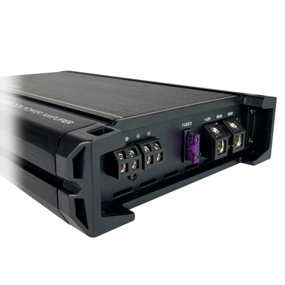 Amplificador  Nano 1200  Steelpro para Subwoofer  Monoblock Bass 1200W MAX 2  Ohm estable Alto Rendimiento Open Show, Crossover LPF/FULL, Bass Boost 12 dB, Fase Variable, Control de Bajos