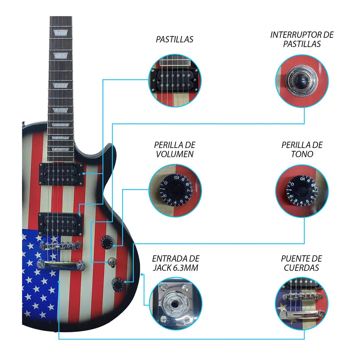 Guitarra Electrica Jethro Series By Steelpro 079-lx