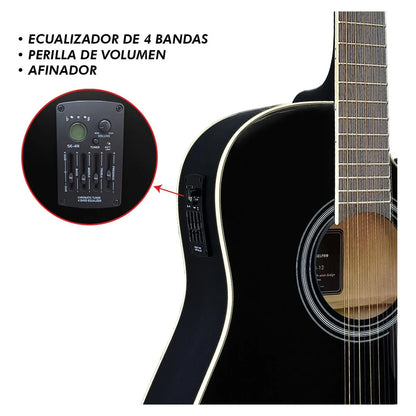 Guitarra Electroacústica Docerola Bridge Doc Kz7712 Steelpro
