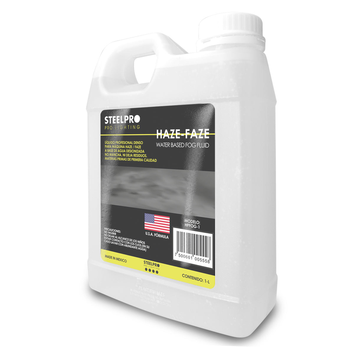 HPFOG-1 Liquido Para Cámara De Humo Haze Base Agua 1 L Steelpro