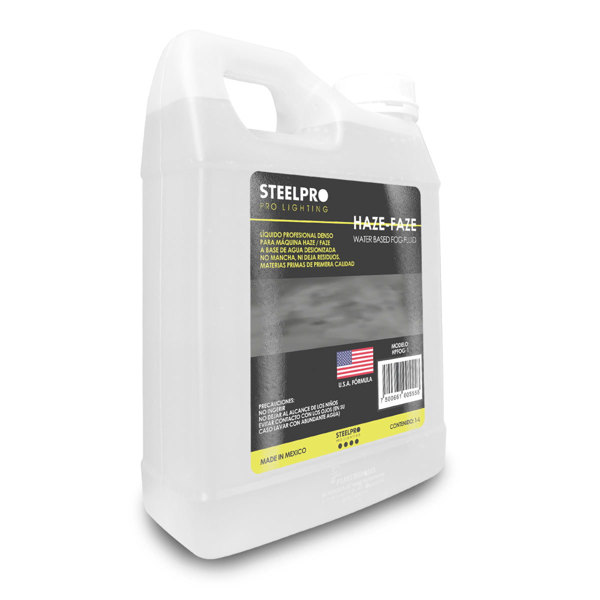 HPFOG-1 Liquido Para Cámara De Humo Haze Base Agua 1 L Steelpro