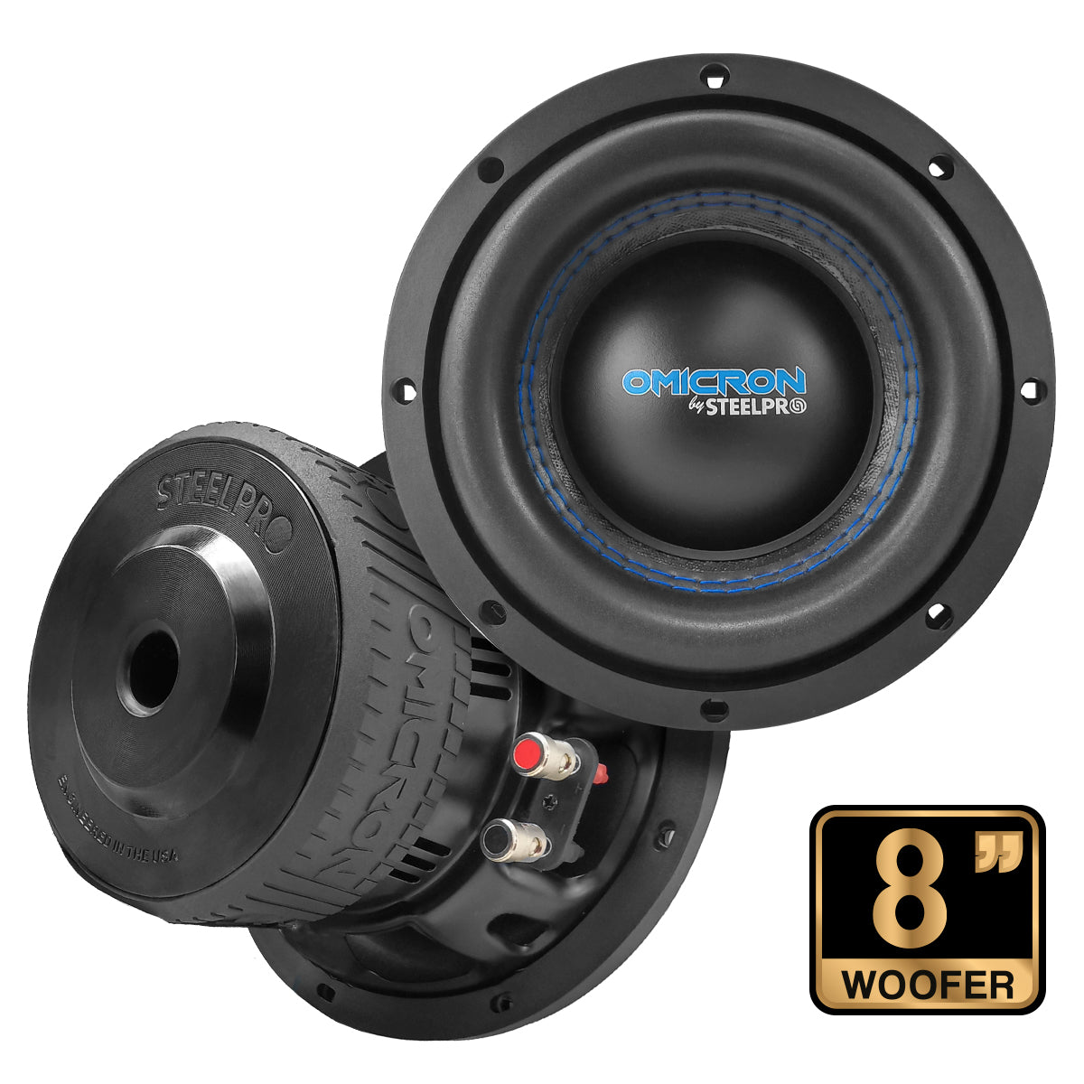 Subwoofer 8 Pulgadas 4+4 Ohms 1300w Max Omicron Steelpro