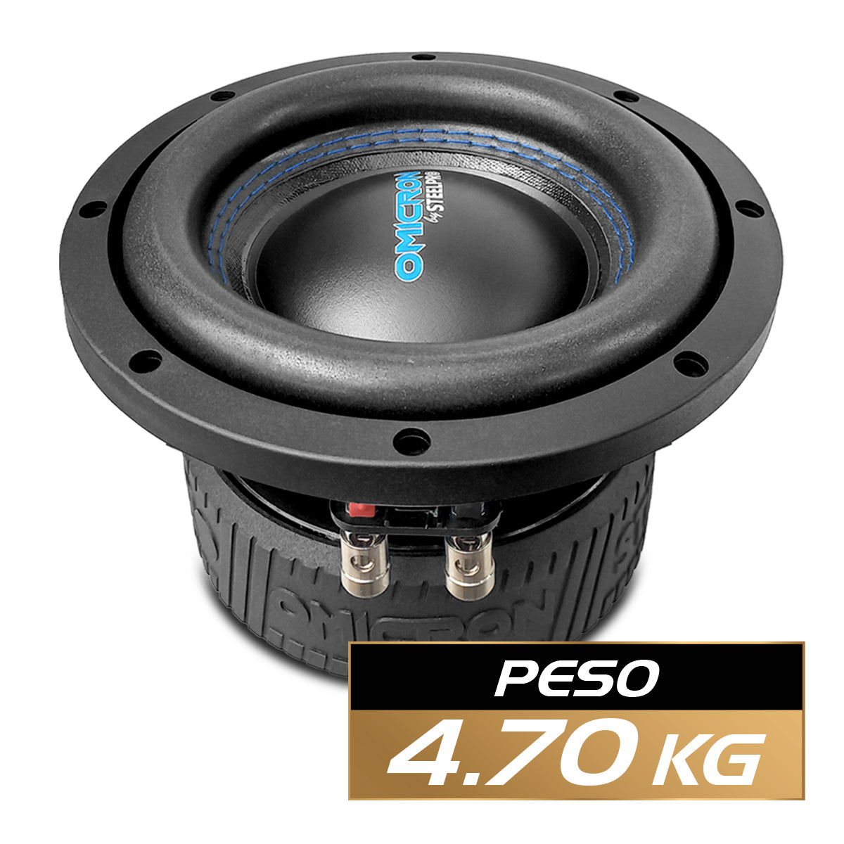 OC-8000 Subwoofer Profesional 8 Pulgadas 750W RMS 2000W MAX Doble Bobina 4+4 Ohms Car Audio Bajo Profundo Open Show Omicron by Steelpro