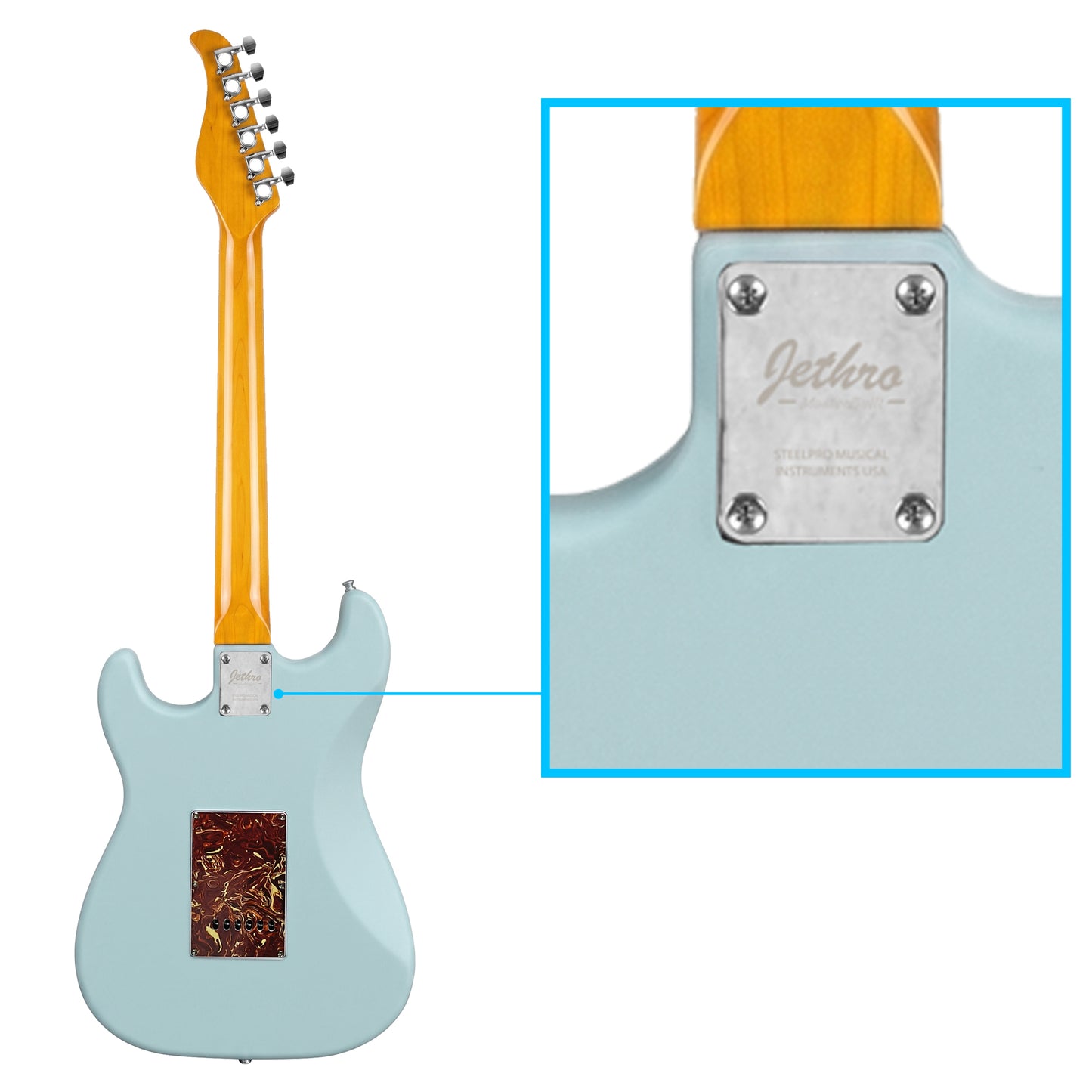 JMB103 The Viper Kit Guitarra Eléctrica Beachside Con Amplificador 20W y Cable Para Diestros Jethro Master Built
