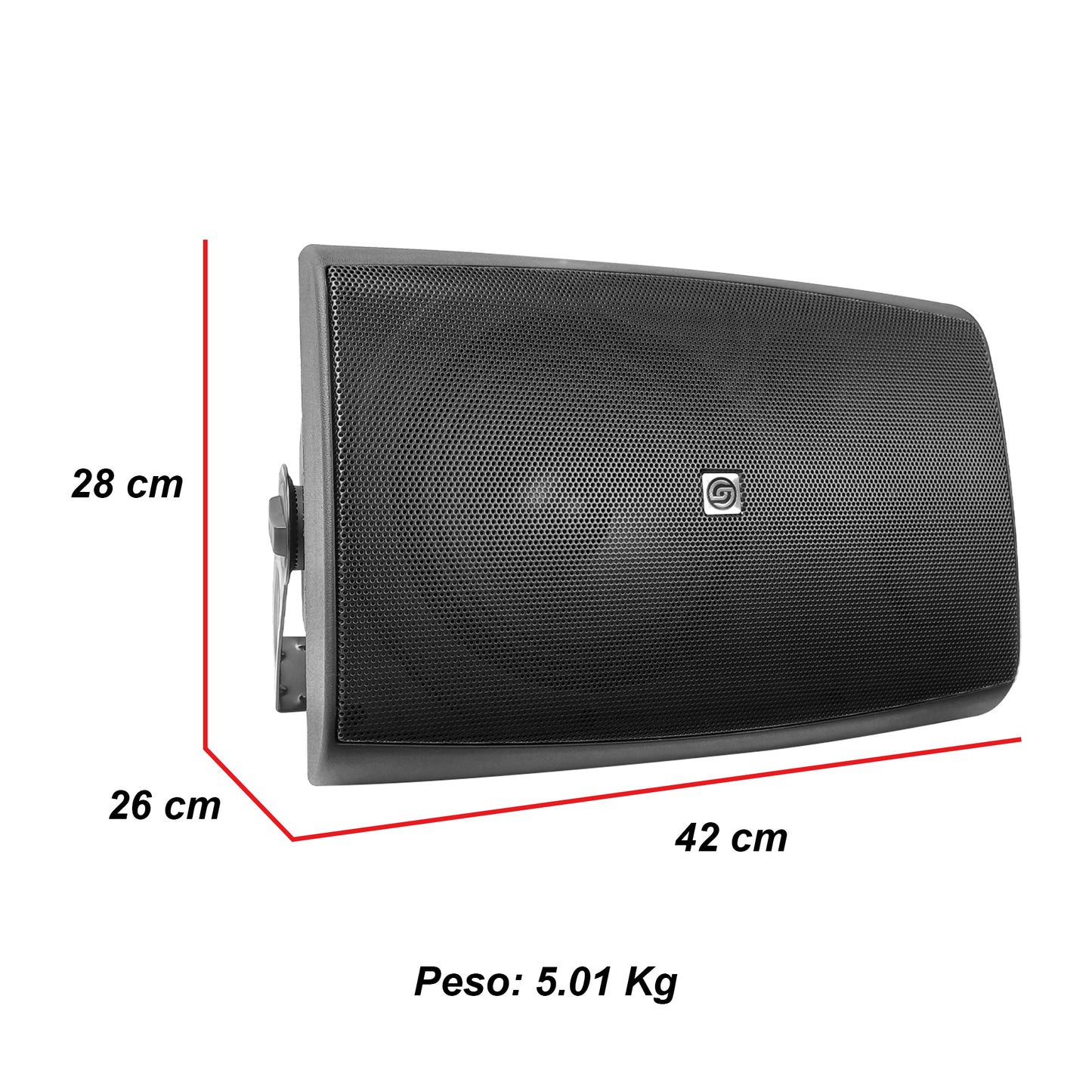 AB125-W80X4-KB Kit Amplificador 500W con 4 Bocinas 8" Negras Casa Negocio Steelpro