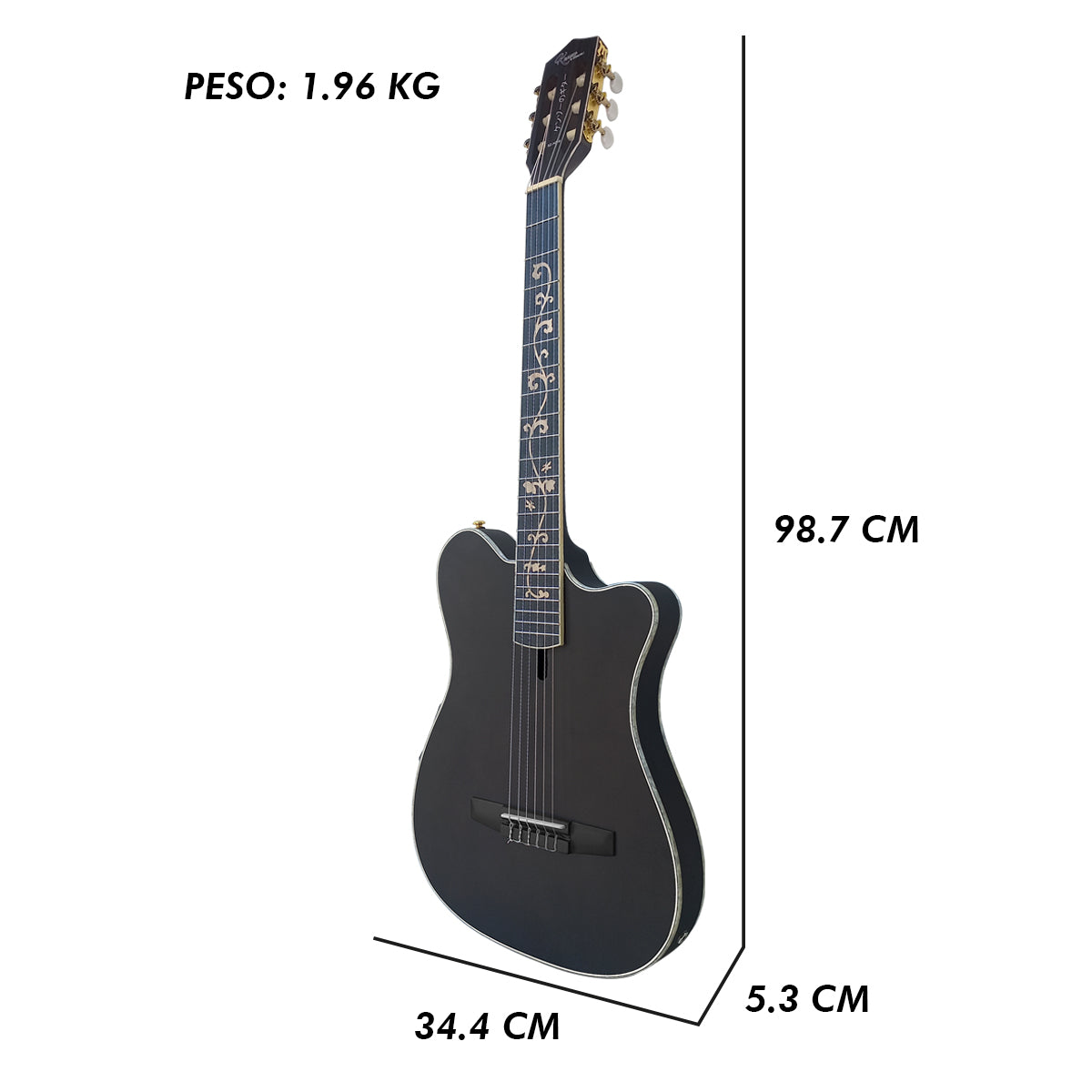 Guitarra Electroacústica 6 Cuerdas  Kz-ns-6 By Steelpro