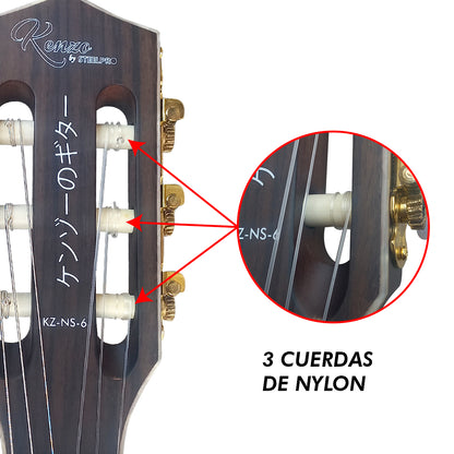 Guitarra Electroacústica 6 Cuerdas  Kz-ns-6 By Steelpro