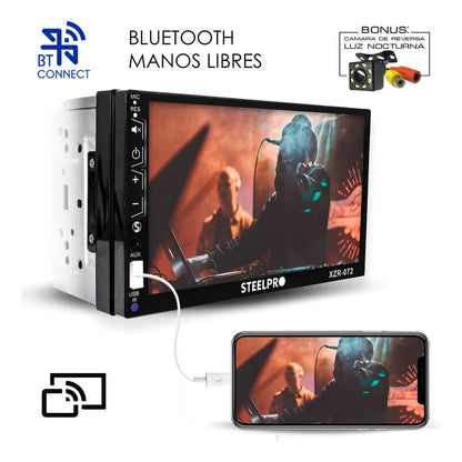 Kit Autoestereo Bluetooth Bocina 6x9  Bocinas 6.5 Steelpro