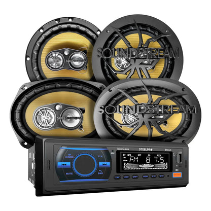 Kit Autoestéreo Par Bocina 6x9 + Par Bocinas 6.5 Soundstream