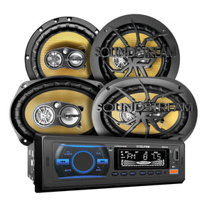 Kit Autoestéreo Par Bocina 6x9 + Par Bocinas 6.5 Soundstream