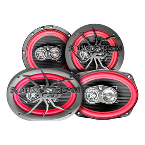 Kit Autoestéreo Par Bocina 6x9 + Par Bocinas 6.5 Soundstream