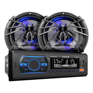 Kit Autoestereo Steelpro Bluetooth + Bocinas 6.5 Soundstream