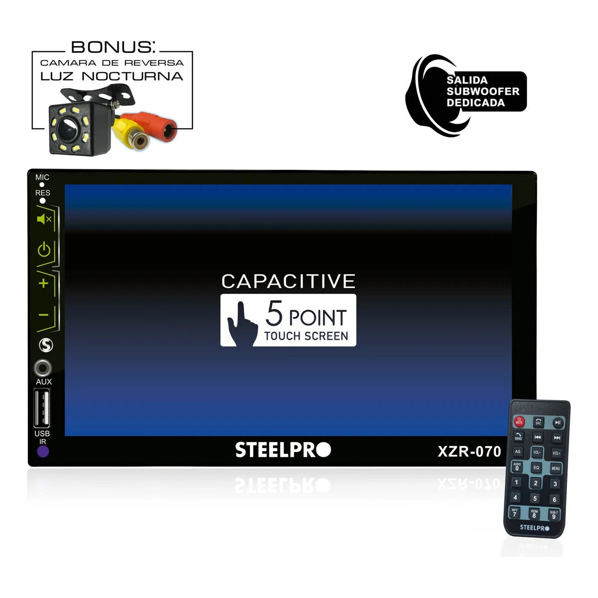 Kit Autoestéreo Steelpro Bluetooth + Bocinas 6.5 Soundstream
