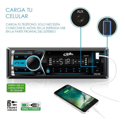 Kit Autoestéreo Steelpro Desmontable+bocinas 6.5 Soundstream