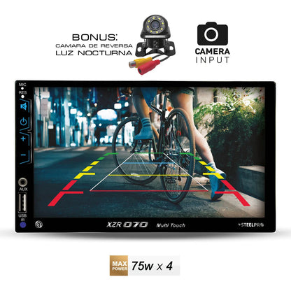 Kit Estereo Pantalla Carplay Bt + Bocinas 6x9 Y 6.5 Steelpro