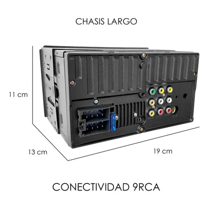 Kit Estereo Pantalla Carplay Bt + Bocinas 6x9 Y 6.5 Steelpro
