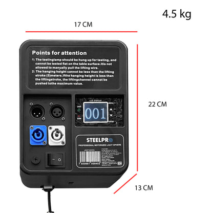 LIGHT MOON Esfera Led Motorizada 100w Bola Cinética Steelpro