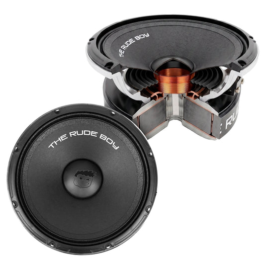 LITTLE MONSTER Par De Bocinas Medio Rango Pro Show Audio 7 2x600w Rms 2x1500w Max Bobina 1.75 Imán Ferrita 47 Oz Canasta Aluminio 96.5db USA MAFIA The Rude Boy by Steelpro