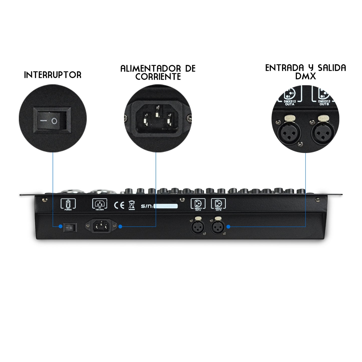 MULTIPRO Consola Profesional 1024 Mini Pearl Dmx Steelpro
