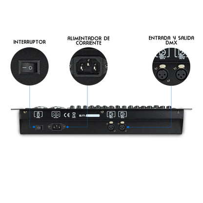 MULTIPRO Consola Profesional 1024 Mini Pearl Dmx Steelpro