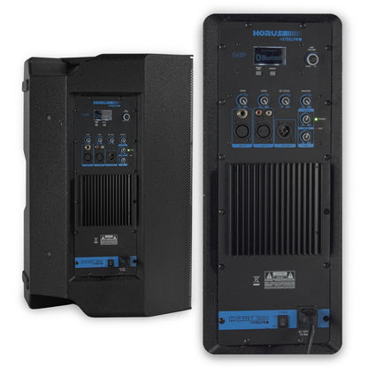 Bafle Amplificado 15 Bluetooth Alta Potencia Horus Steelpro Color Negro