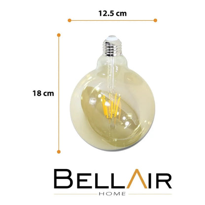 Lampara Colgante De Techo Luz Blanco Calido Foco Led 8w Color Negro