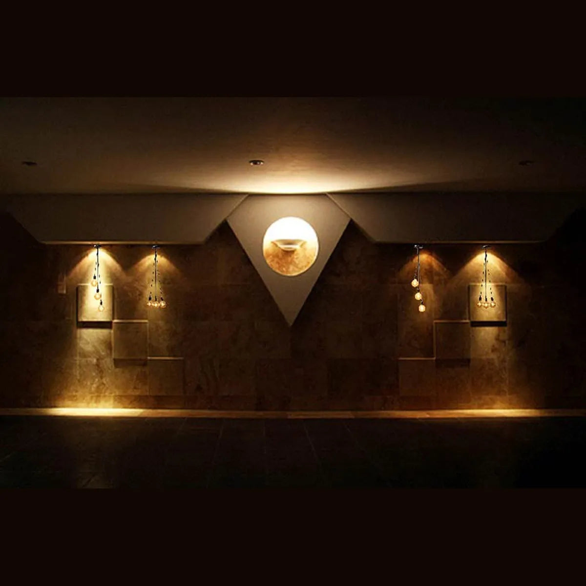 Lampara Colgante De Techo Luz Blanco Calido Foco Led 8w Color Negro